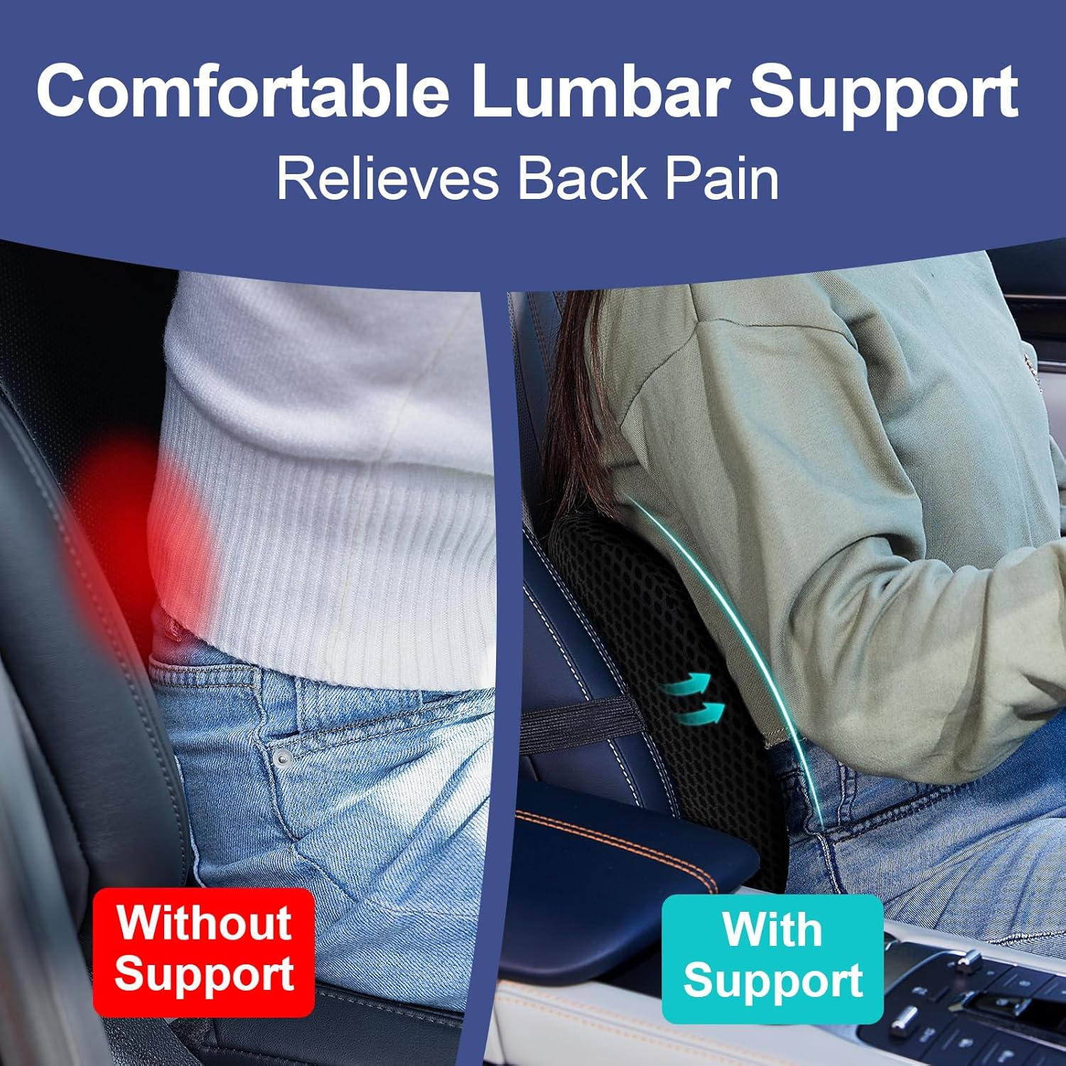 인체공학적 요추 지지 베개 (사무실 의자 및 자동차 시 - Posture Corrector Back 리뷰 및 가격