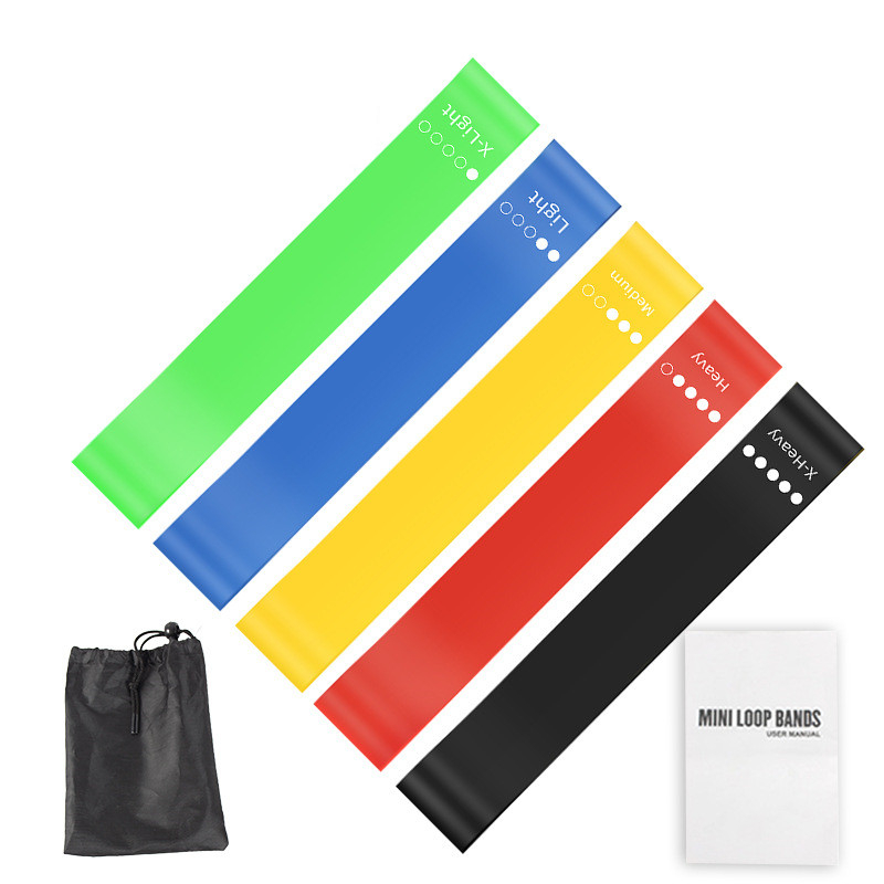 5개 TPE 저항 밴드 세트(보관 가방 및 설명서 포함 - Yoga Fitness Resistance Band 리뷰 및 가격